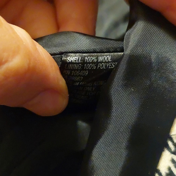 Wool Houndstooth Pattern Blazer Sport Coat Preppy Academia M Closet Staple - Picture 11 of 14